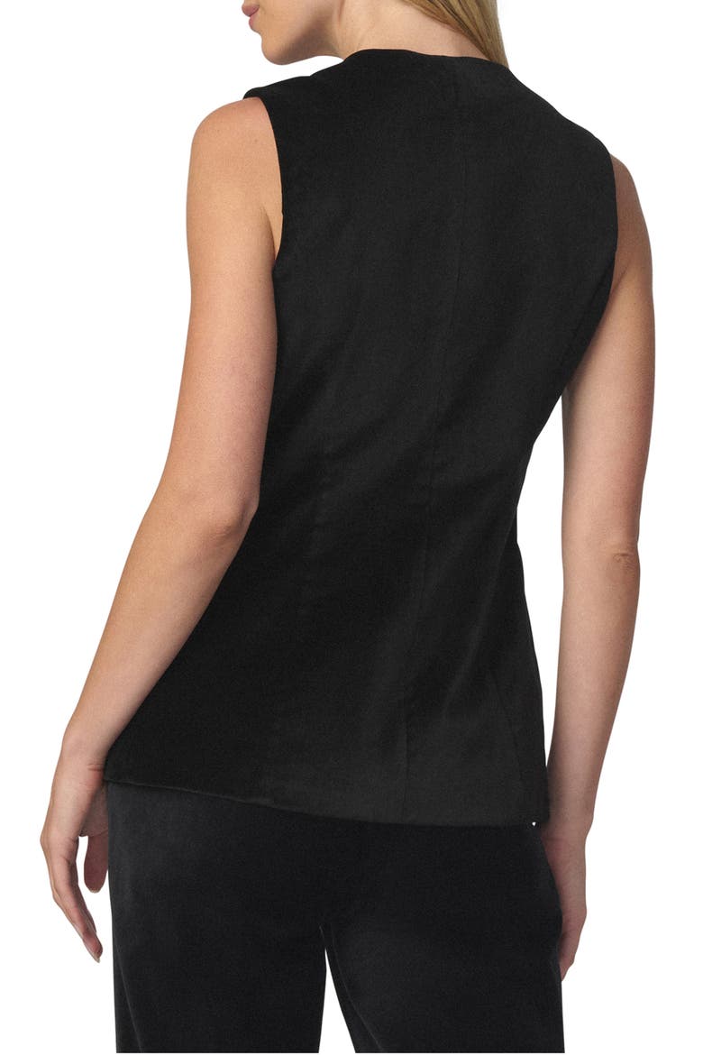 The Velveteen Sleeveless Tunic Top, Alternate, color, BLACK