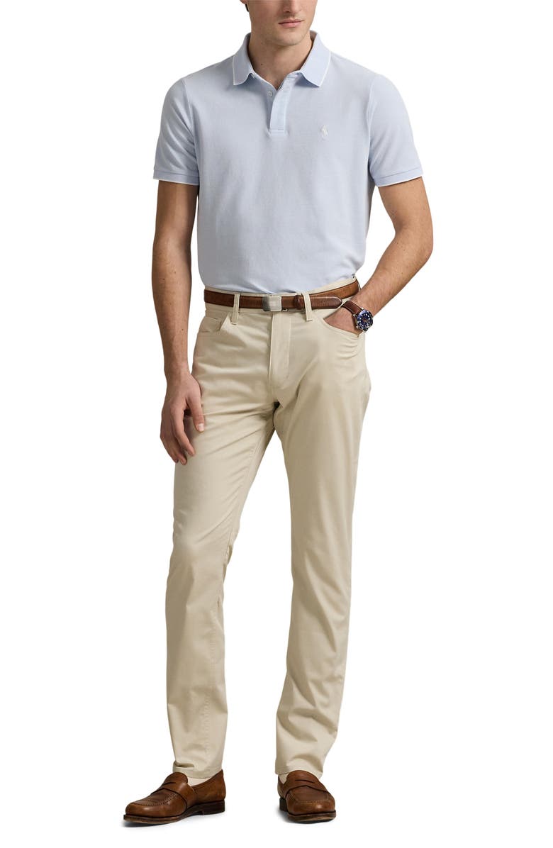 Polo Ralph Lauren Classic Fit Cotton Piqué Polo, Alternate, color, Office Blue/ White