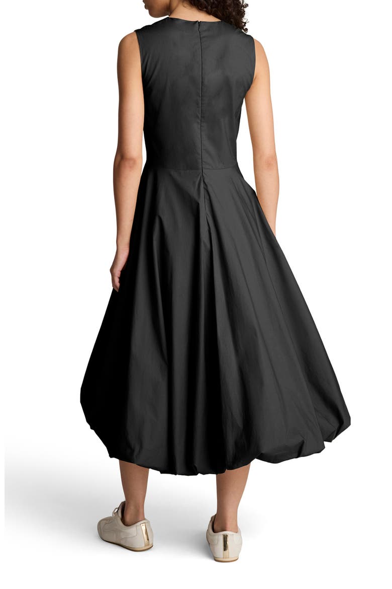 Sleeveless Bubble Hem Midi Dress, Alternate, color, BLACK