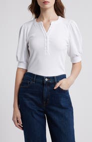 Rails Jewel Puff Sleeve Top