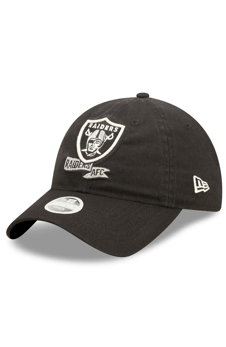 New Era Women's New Era Black Las Vegas Raiders 2022 Sideline Adjustable 9TWENTY Hat, Alternate, color, 
