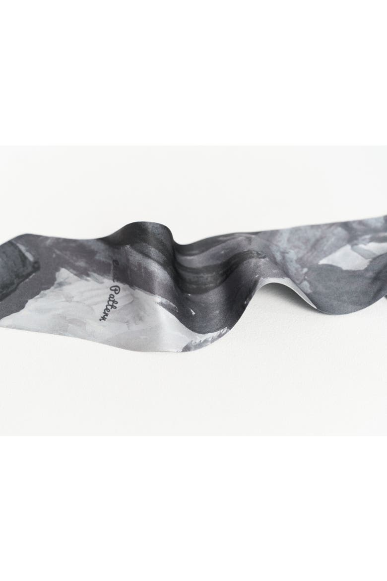 "Himalaya" Silk Neck Bow Scarf, Alternate, color, Grey