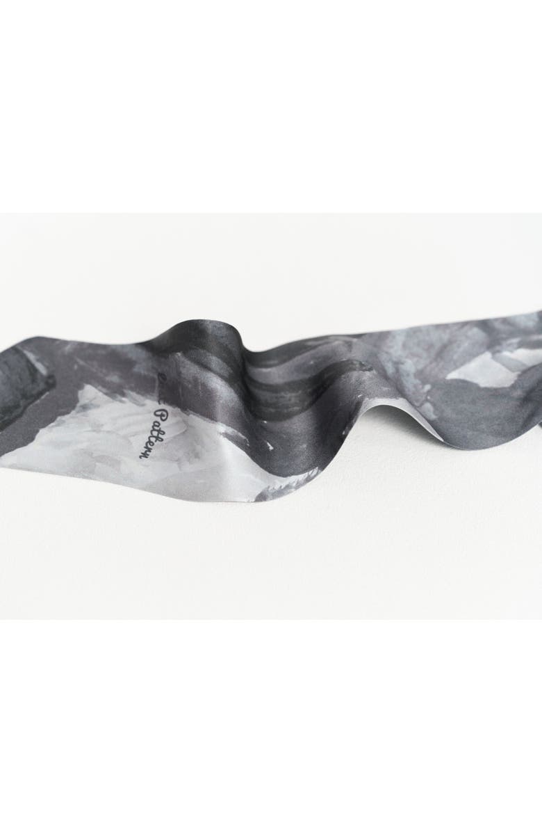 Lost Pattern "Himalaya" Silk Neck Bow Scarf, Alternate, color, Grey