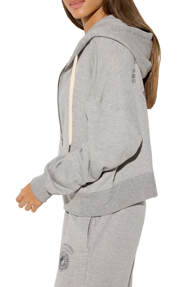 Spiritual Gangster Soul Guide Muse Zip Hoodie, Alternate, color, Light Heather Grey