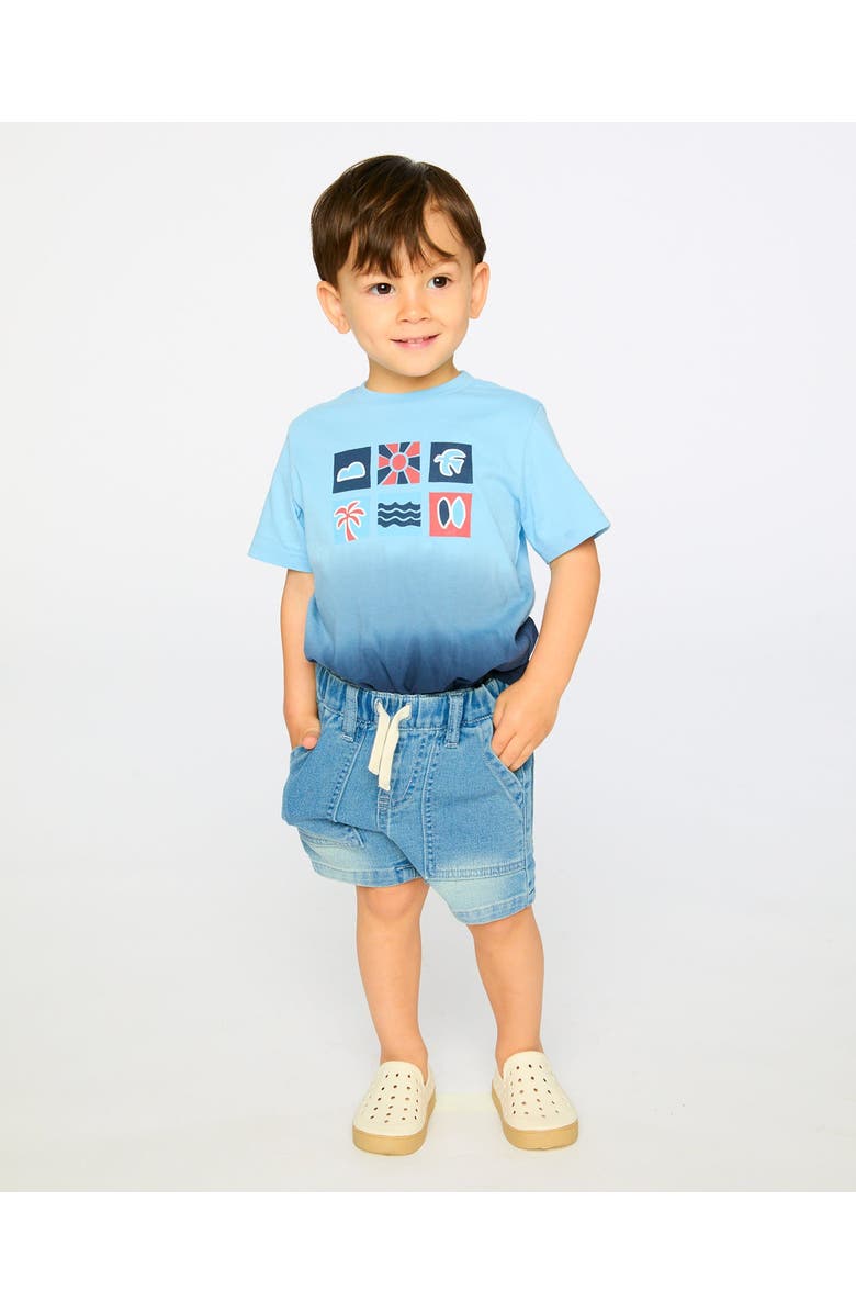 Deux par Deux Organic Cotton Short Sleeve Gradient T-Shirt, Alternate, color, Blue Gradient