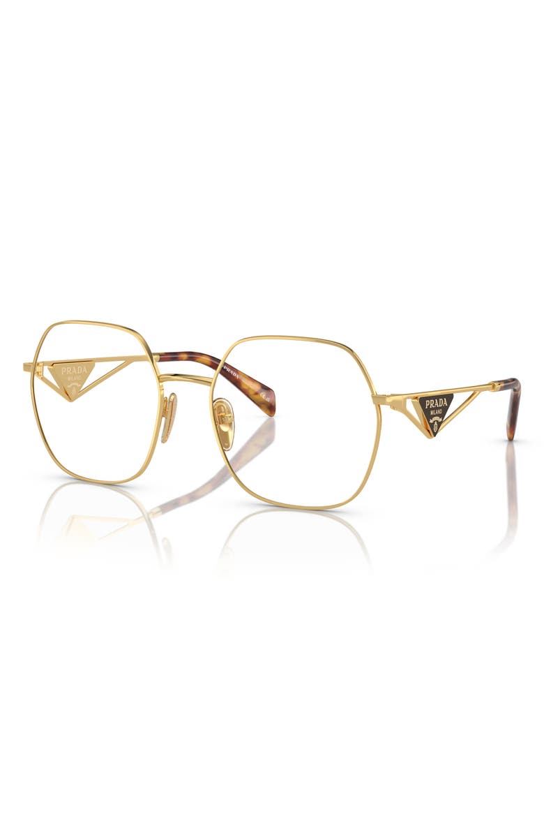 Prada 56mm Square Optical Glasses, Alternate, color,