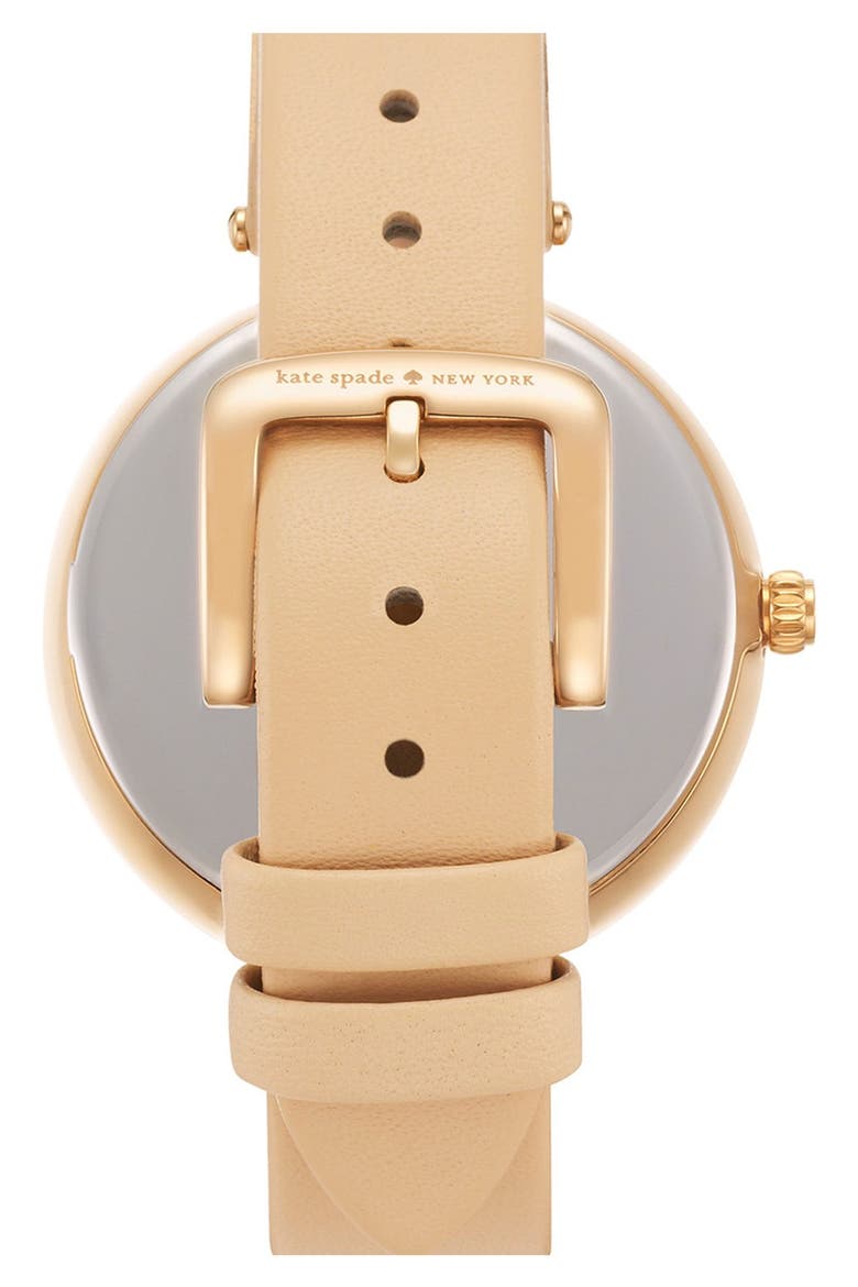 'perry' crystal accent leather strap watch, 38mm, Alternate, color, VACHETTA