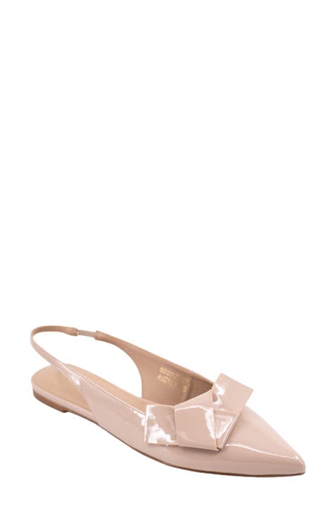 Audrey Pointed Toe Slingback Flat (Women)