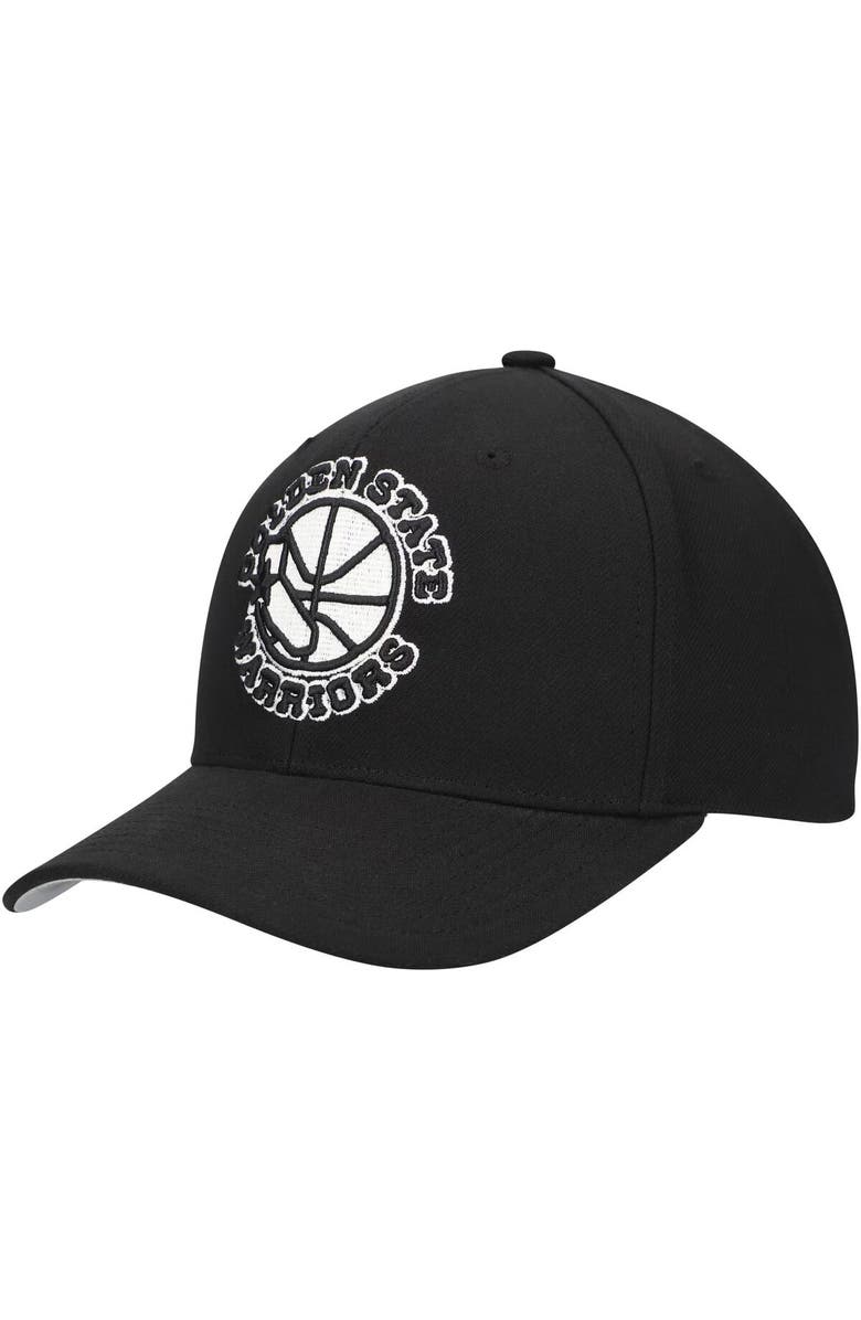 Mitchell & Ness Men's Mitchell & Ness Black Golden State Warriors Panda Adjustable Hat, Alternate, color, 