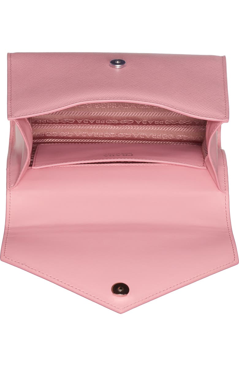 Prada Monochrome Saffiano Leather Shoulder Bag, Alternate, color,