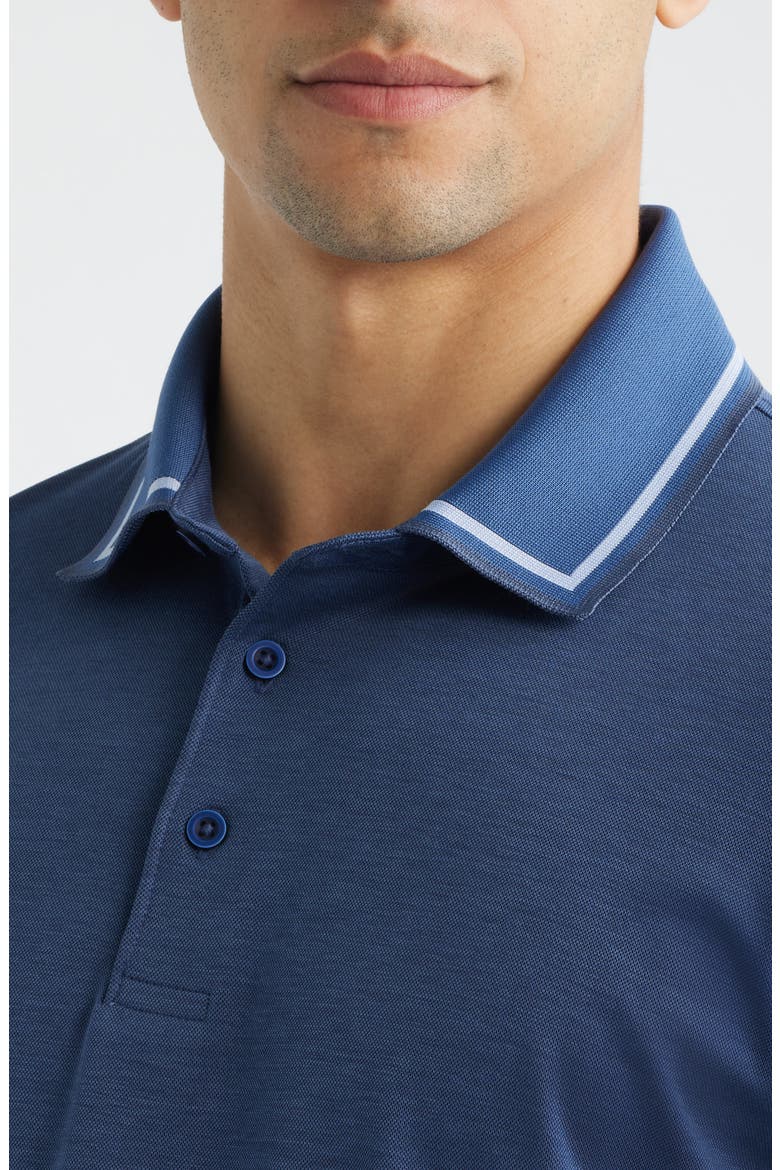 Tipped Contrast Collar Polo, Alternate, color, NAVY