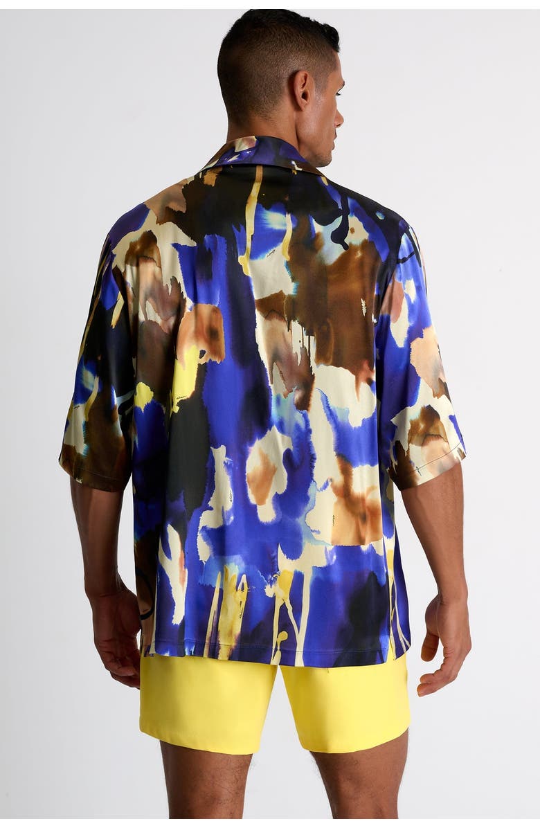 SHAN Classic fit stretch swim trunks, Alternate, color, Yellow