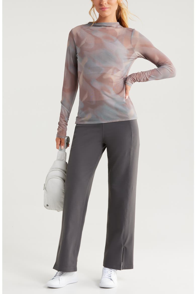 Zelfit High Waist Wide Leg Pocket Pants, Alternate, color, GREY FORGED