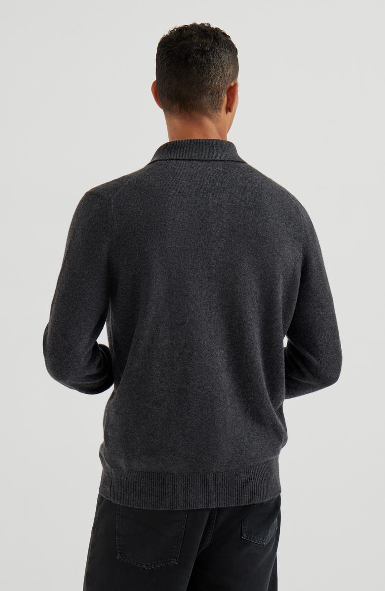 Brunello Cucinelli Shirt-style cardigan, Alternate, color, Charcoal