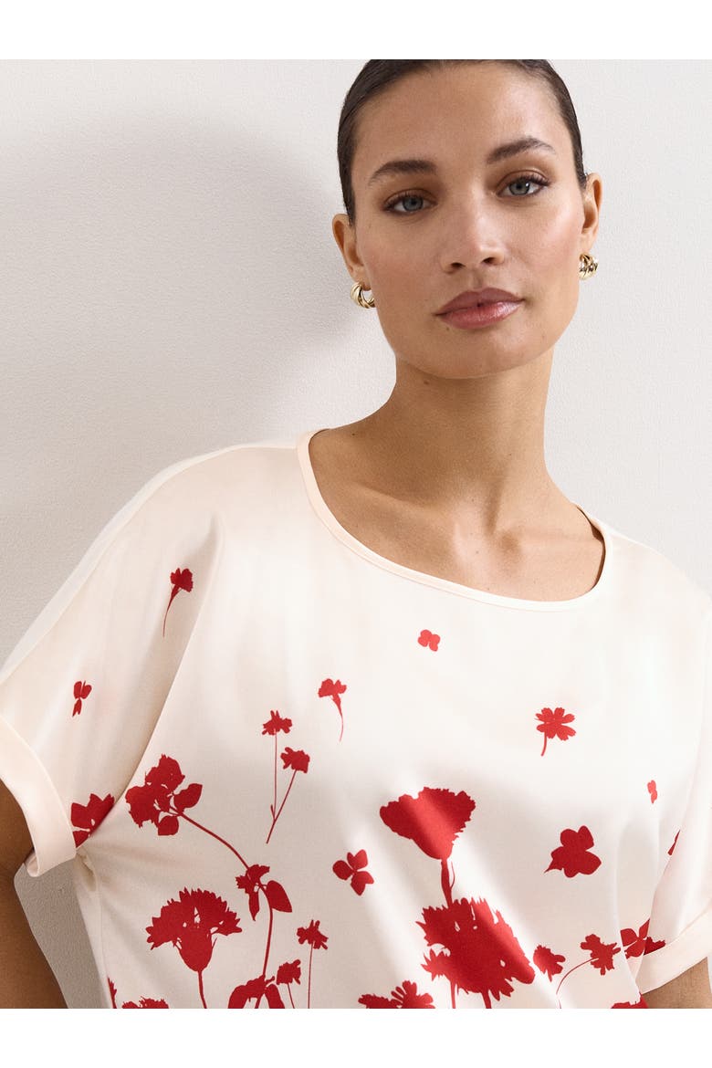 Marion Floral Print Top, Alternate, color, Ivory