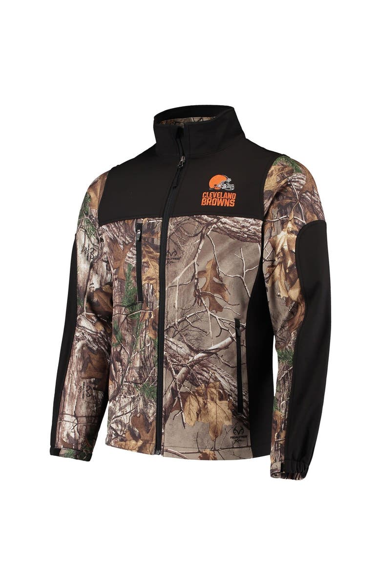 DUNBROOKE Men's Dunbrooke Realtree Camo/Black Cleveland Browns Circle Hunter Softshell Full-Zip Jacket, Alternate, color, Realtree Camo