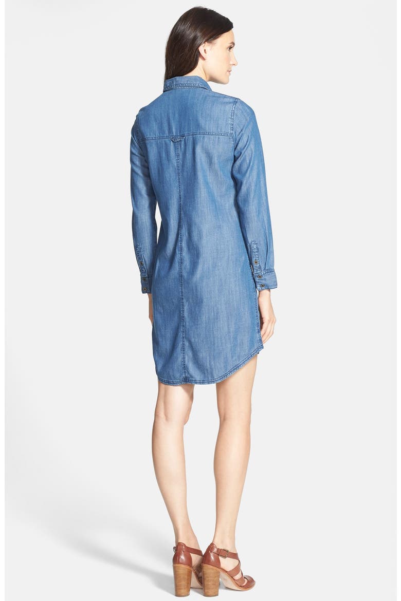 The Fisher Project Classic Collar Chambray Shirtdress, Alternate, color, DENIM