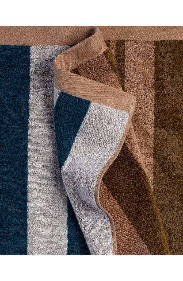 Parachute Casita Stripe Beach Towel, Alternate, color, Dove And Peacock