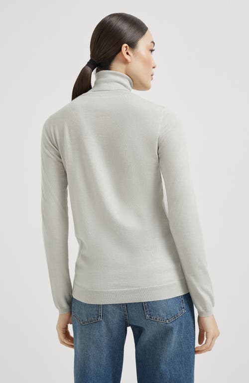 Brunello Cucinelli Cashmere Turtle-neck Sweater In Gray