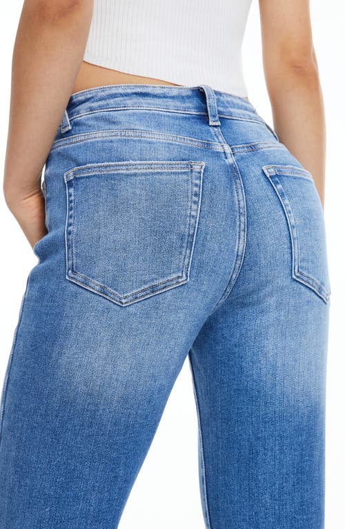 Bayeas High Waist Tapered Straight Leg Jeans In Blue