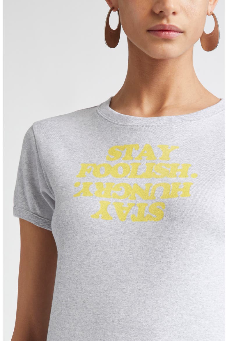 Stay Hungry Graphic T-Shirt, Alternate, color, GREY-YELLOW PRINT