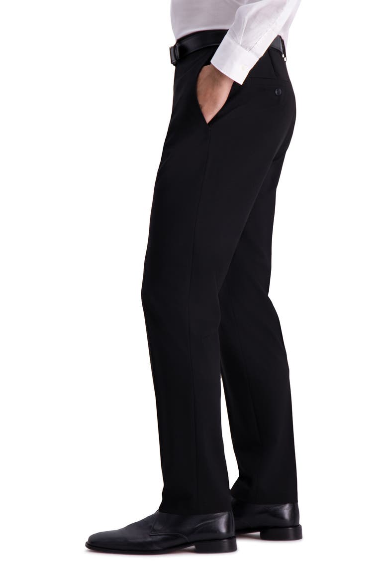 Reaction 4-Way Stretch Slim Fit Dress Pants, Alternate, color, BLACK