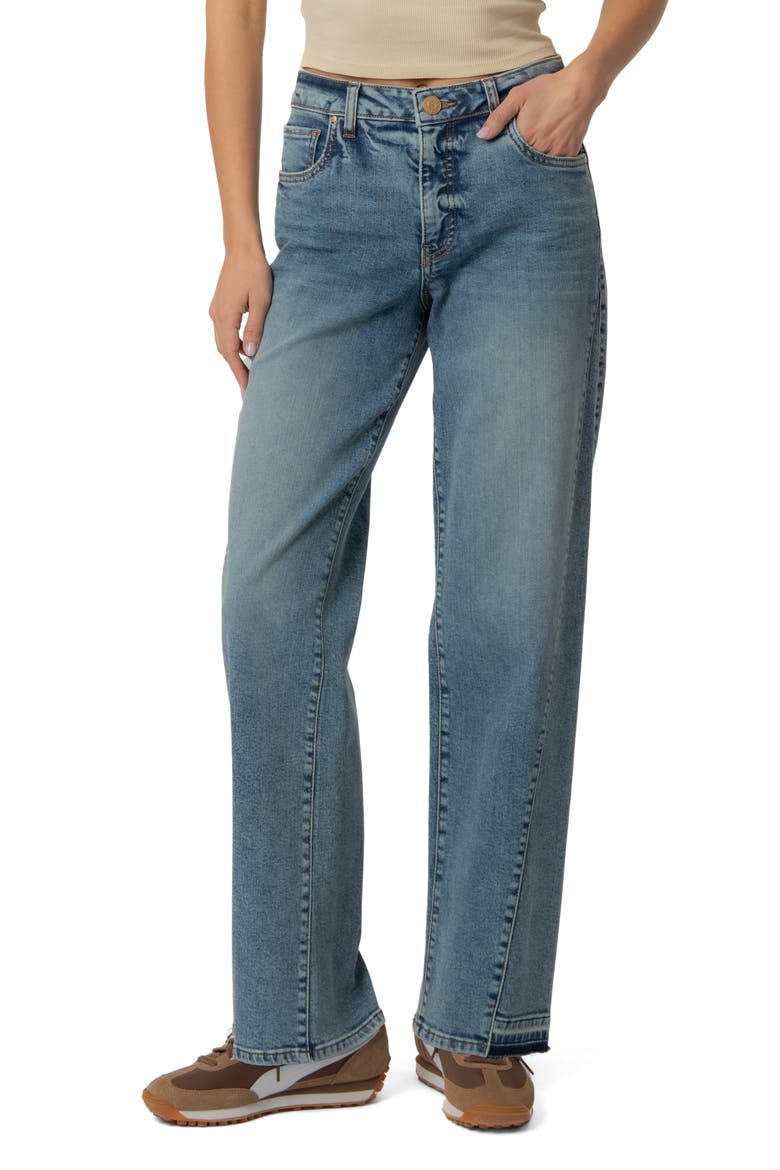Kelly Released Hem High Waist Kick Flare Jeans, Main, color, DISPLAY