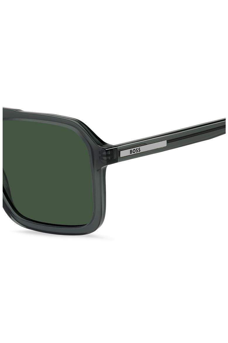 56mm Sunglasses, Alternate, color, GREEN/ GREEN
