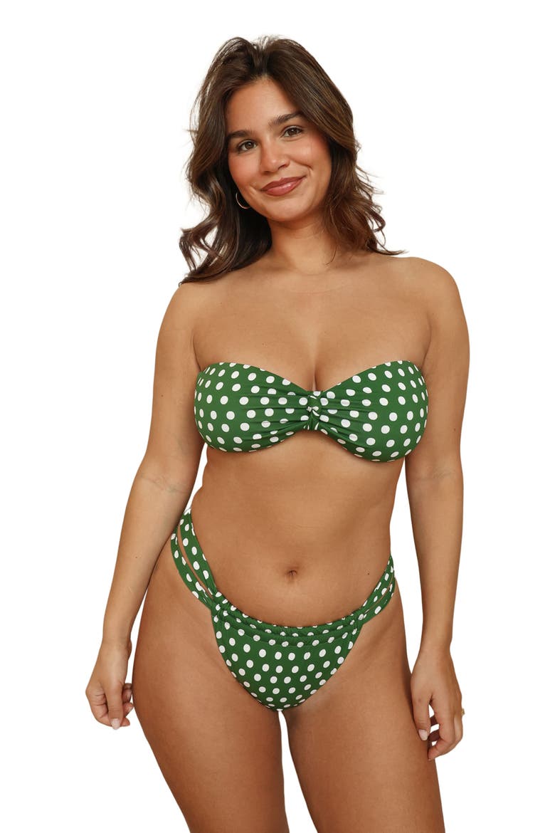 Shay Bandeau Bikini Top, Alternate, color, Luna Verde