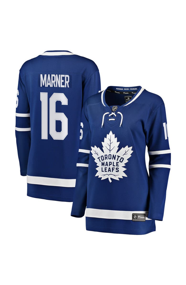 FANATICS Women's Fanatics Branded Mitchell Marner Blue Toronto Maple Leafs Breakaway Player Jersey, Main, color, 