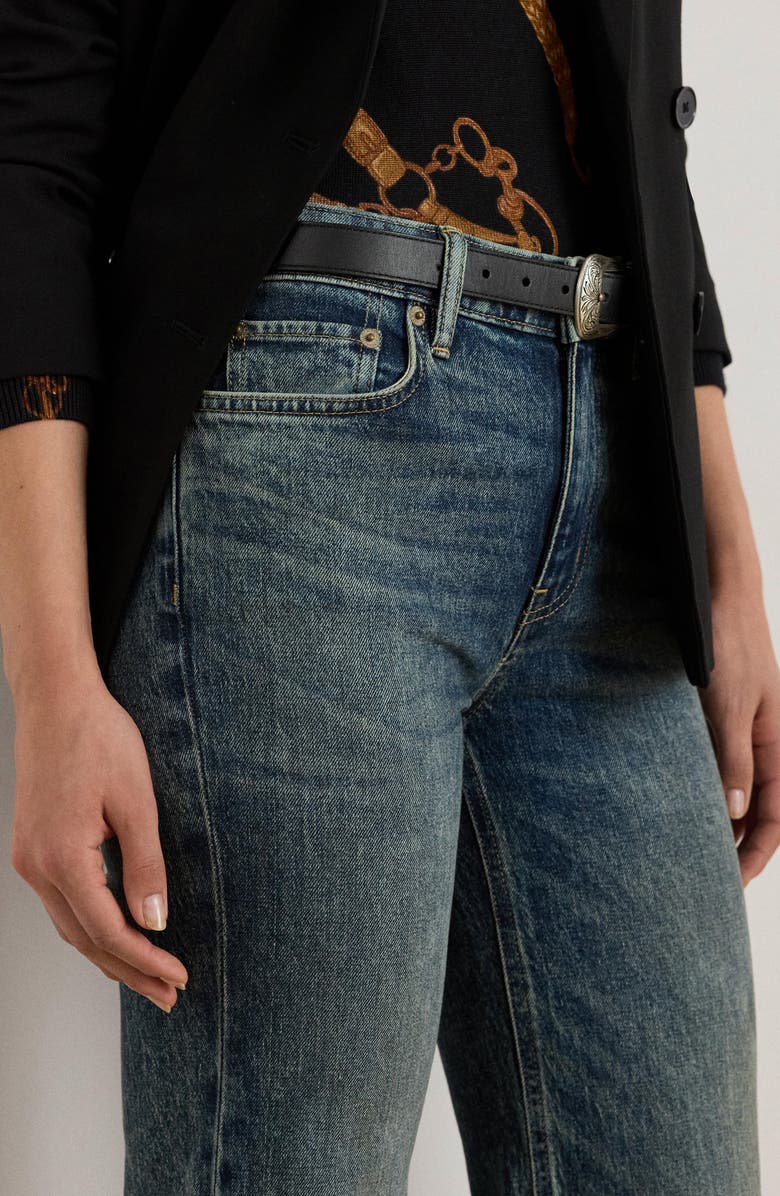 Lauren Ralph Lauren High Waist Flare Jeans, Alternate, color, Haze Wash