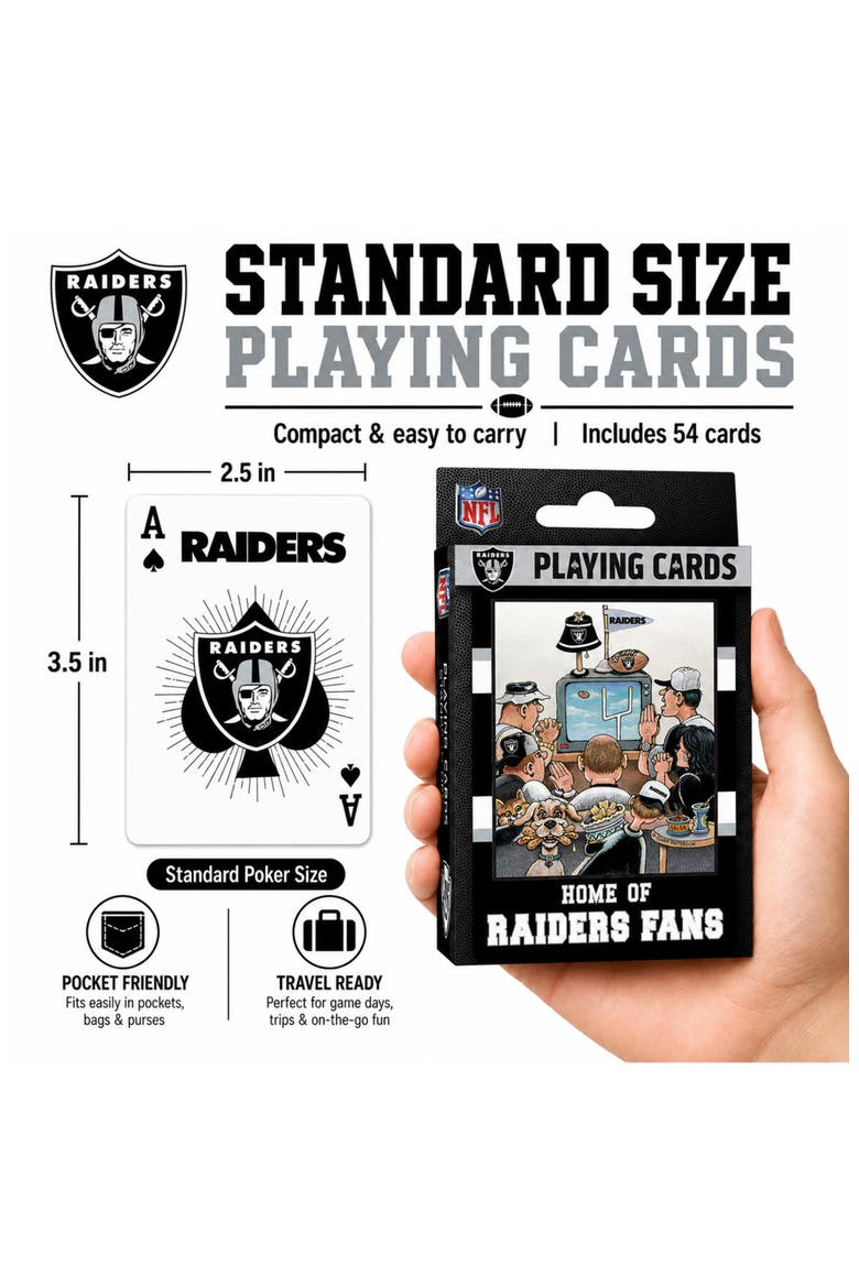 Las Vegas Raiders Fan Deck Playing Cards, Alternate, color, Multicolor