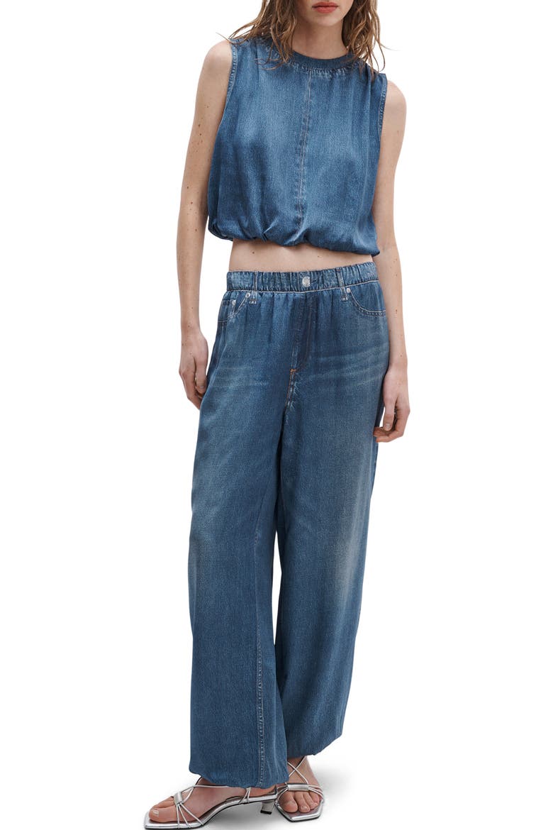 rb Miramar Satin Mica Sleeveless Crop Bubble Top, Alternate, color, JASPER