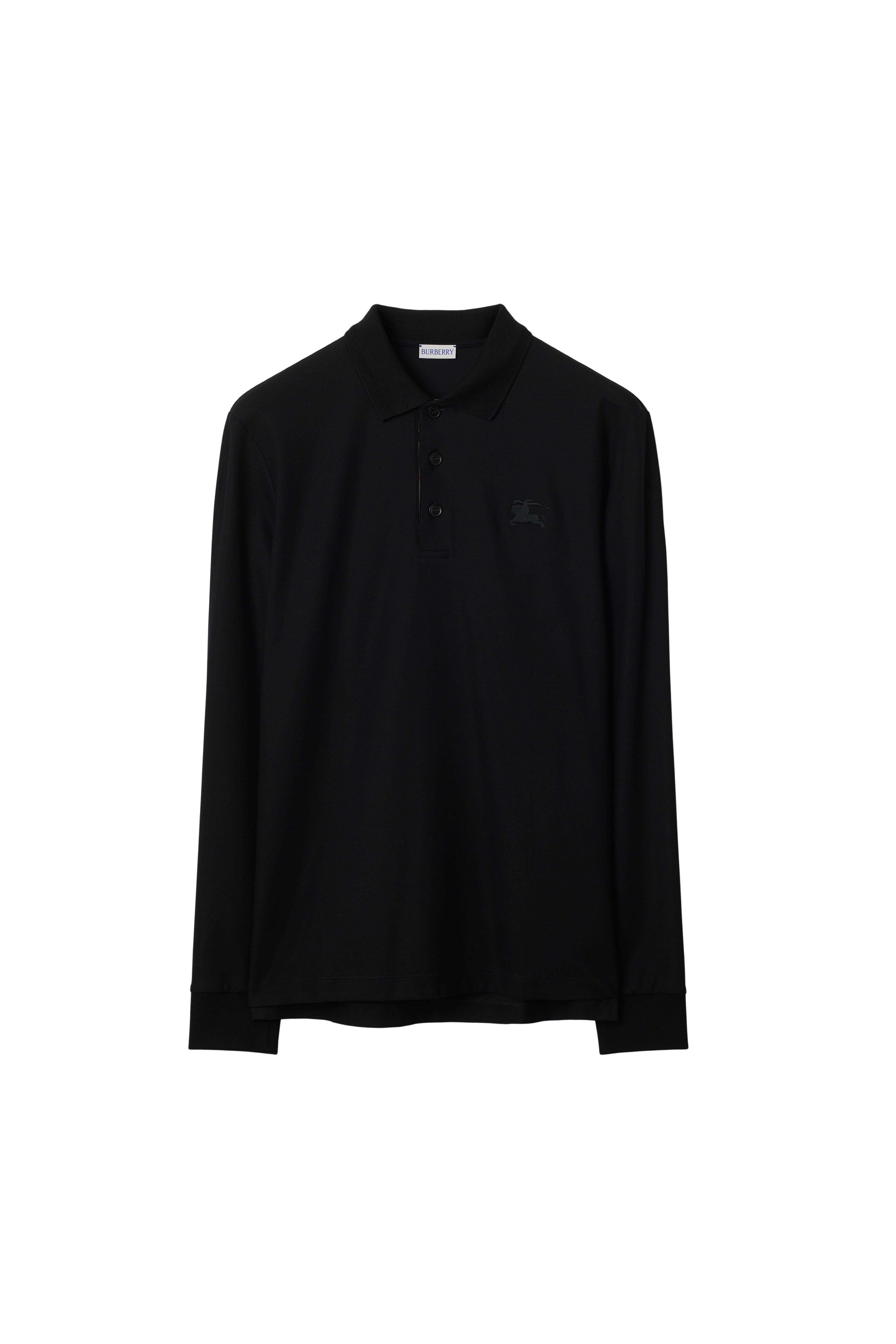 Long-sleeve Cotton Polo Shirt - image 2