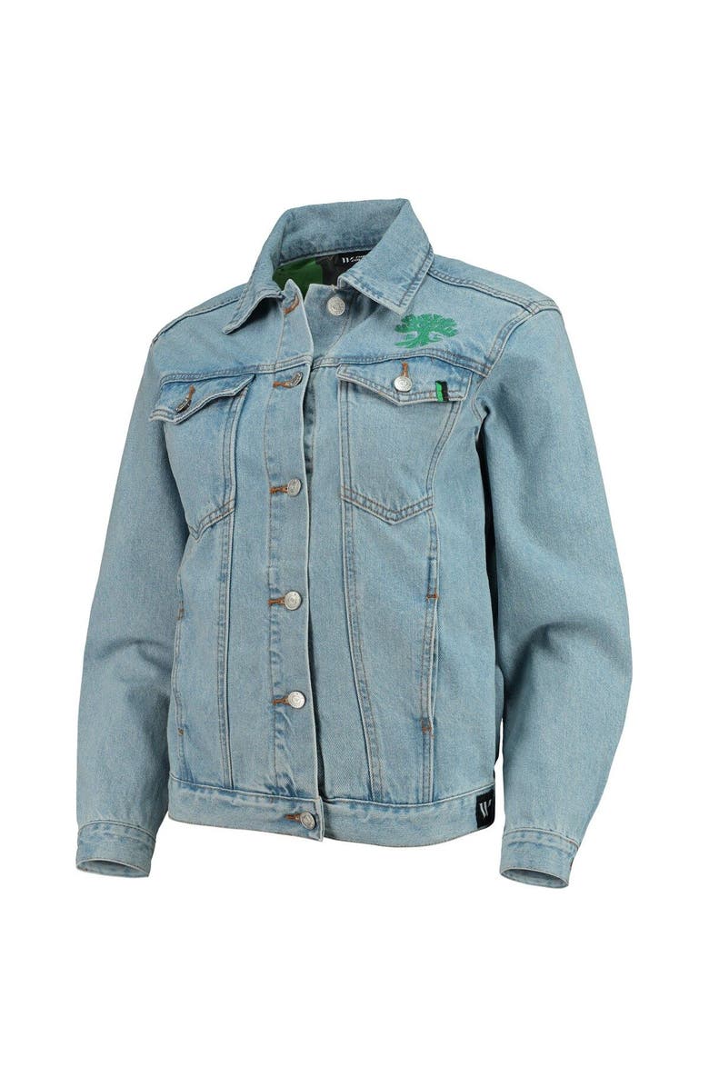 THE WILD COLLECTIVE Women's The Wild Collective Blue Austin FC Print Denim Button-Up Jacket, Alternate, color, Blue