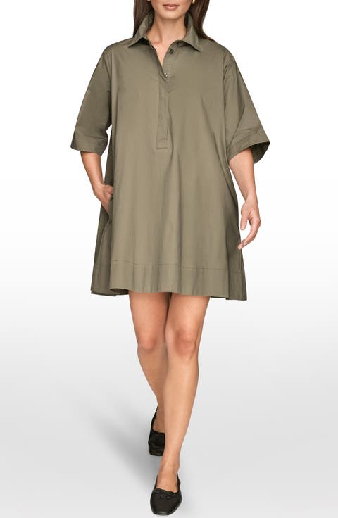 Elbow Sleeve Collar Dress