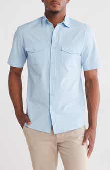 Vintage 1946 Hybrid Seersucker Short Sleeve Button-Down Shirt