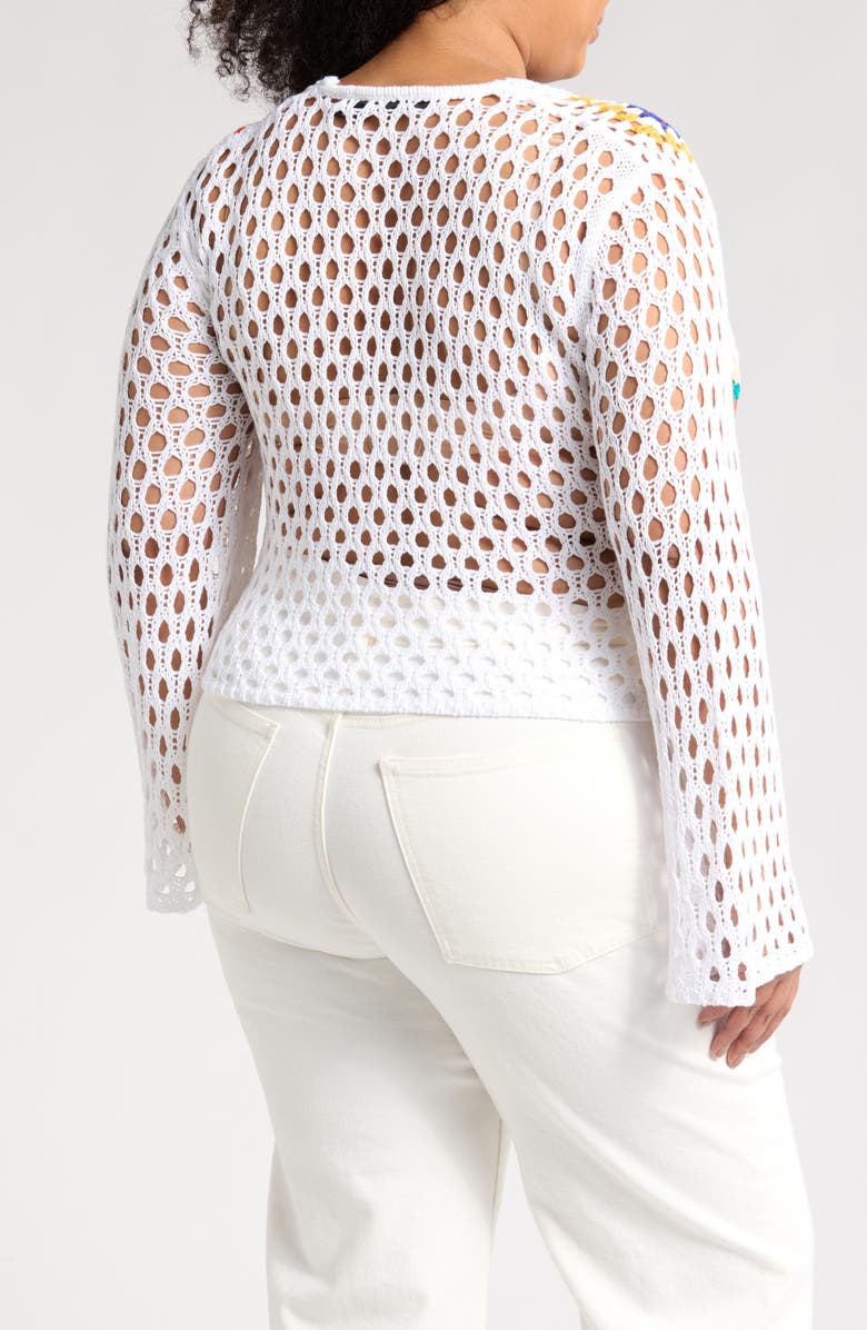 Forgotten Grace Crochet Square Cardigan, Alternate, color, 