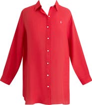 Polo Ralph Lauren Boyfriend Long Sleeve Cover-Up Tunic