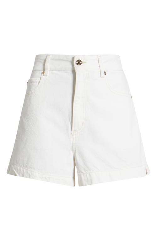 Shop Frame The Charm High Waist Denim Shorts In Au Natural Clean