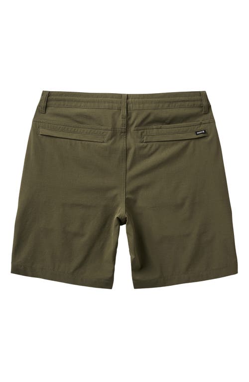 Roark Hytide Flat Front Hybrid Performance Shorts In Green