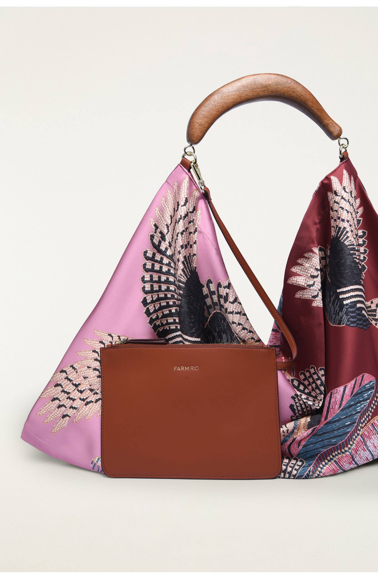 Scarf Large Hobo Bag, Alternate, color, BIRDS REFUGE DARK RE