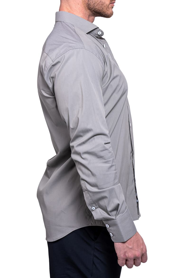 Einstein Aristocratluxestretch Button-Up Shirt, Alternate, color, GREY