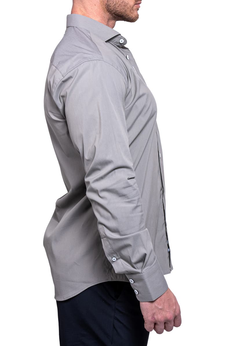 Maceoo Einstein Aristocratluxestretch Button-Up Shirt, Alternate, color, Grey