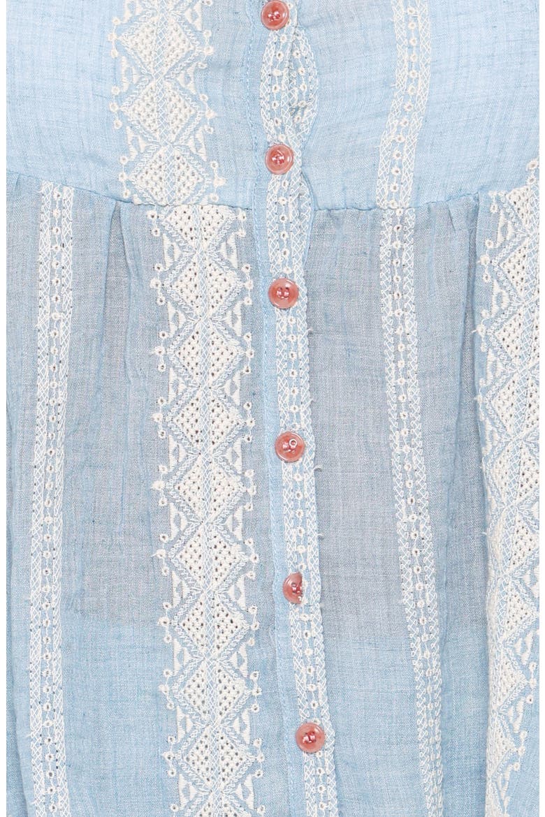 Mila Embroidered Tank & Wide Leg Pants Set, Alternate, color, LIGHT BLUE