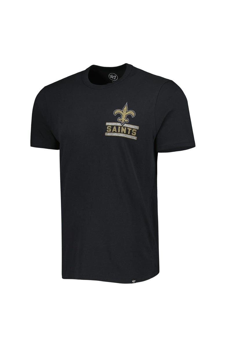 '47 Men's '47 Black New Orleans Saints Open Field Franklin T-Shirt, Alternate, color,