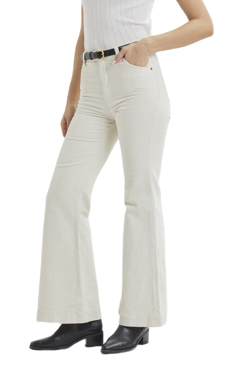 Rolla’s Eastcoast Flare Leg Corduroy Pants, Alternate, color, Vanilla Cord