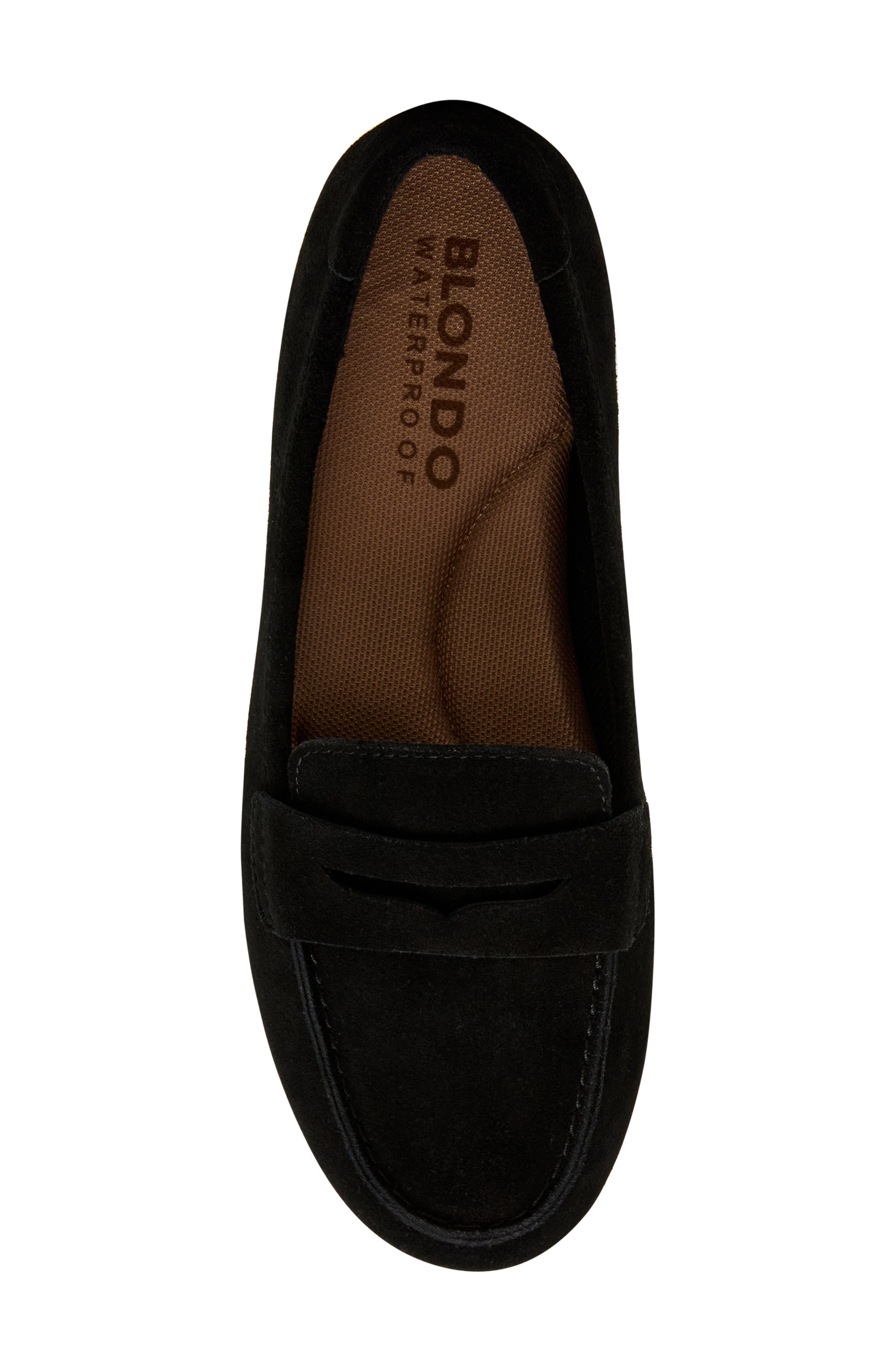 Blondo Felisha Waterproof Loafer, Alternate, color, Black Suede