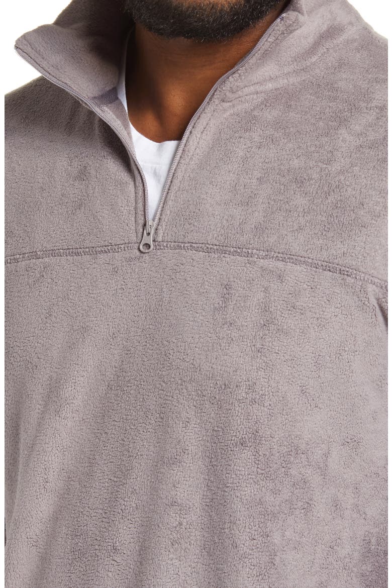 Quarter Zip Fleece Pullover, Alternate, color, SMUDGE