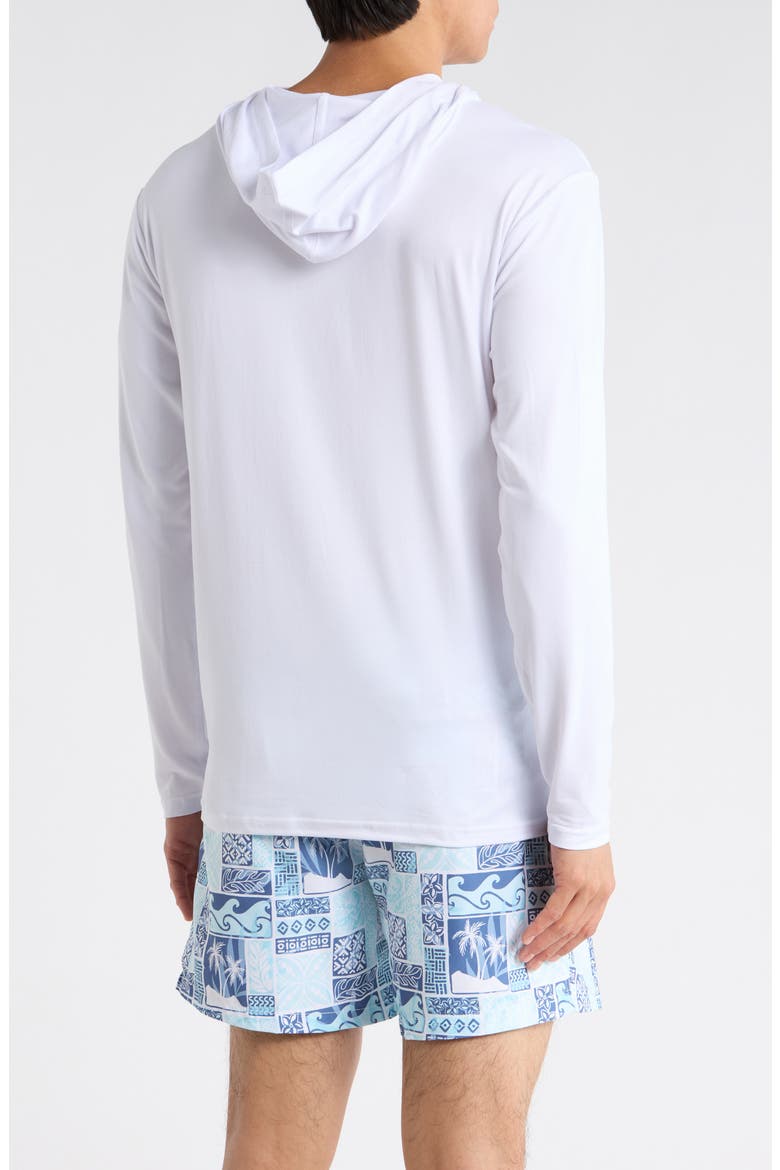 UPF 50+ Long Sleeve Hooded Sunshirt, Alternate, color, WHITE